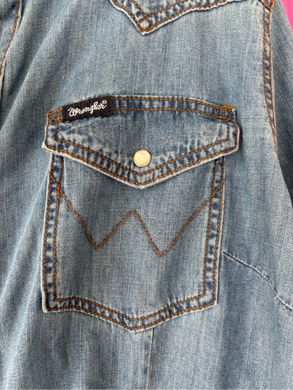 Wrangler Denim Midi Shirt Dress - Light Blue - Picture 4 of 8